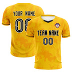 Custom Gold Classic Graffiti Pattern Sportswear Soccer Tops/Sets Jersey