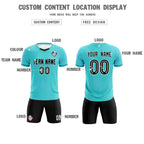 Custom Sky Blue Classic Graffiti Pattern Sportswear Soccer Tops/Sets Jersey