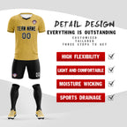 Custom Old Gold Classic Graffiti Pattern Sportswear Soccer Tops/Sets Jersey