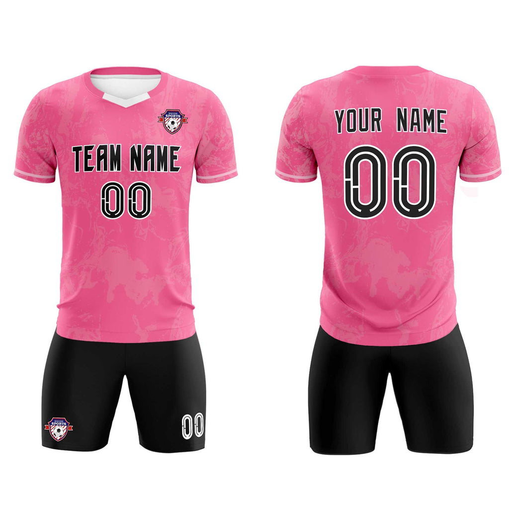 Custom Pink Classic Graffiti Pattern Sportswear Soccer Tops/Sets Jersey