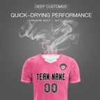 Custom Pink Classic Graffiti Pattern Sportswear Soccer Tops/Sets Jersey