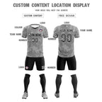 Custom Gray Classic Graffiti Pattern Sportswear Soccer Tops/Sets Jersey