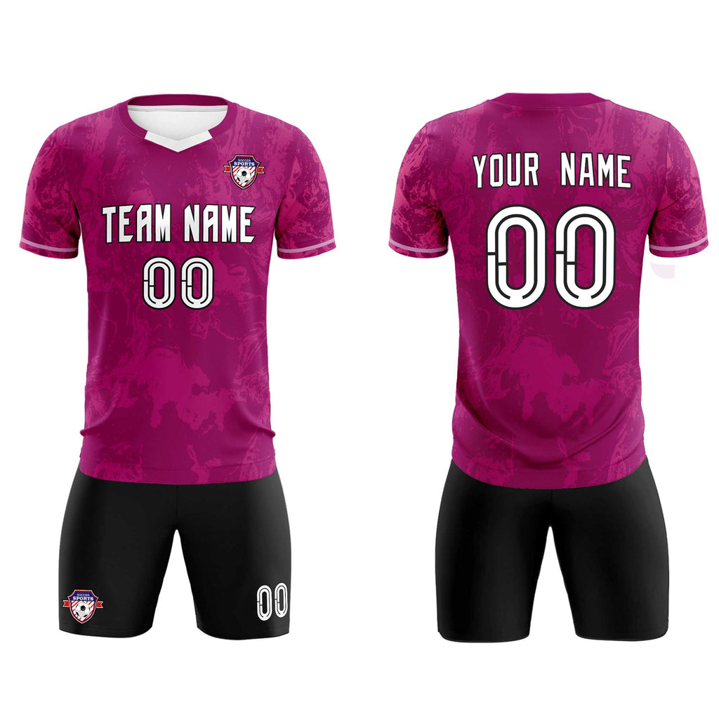 Custom Red Classic Graffiti Pattern Sportswear Soccer Tops/Sets Jersey