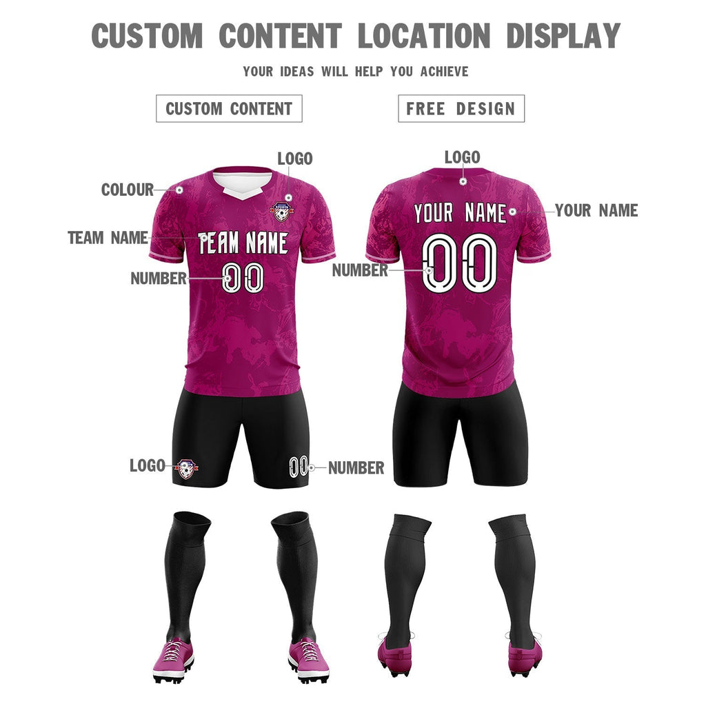 Custom Red Classic Graffiti Pattern Sportswear Soccer Tops/Sets Jersey