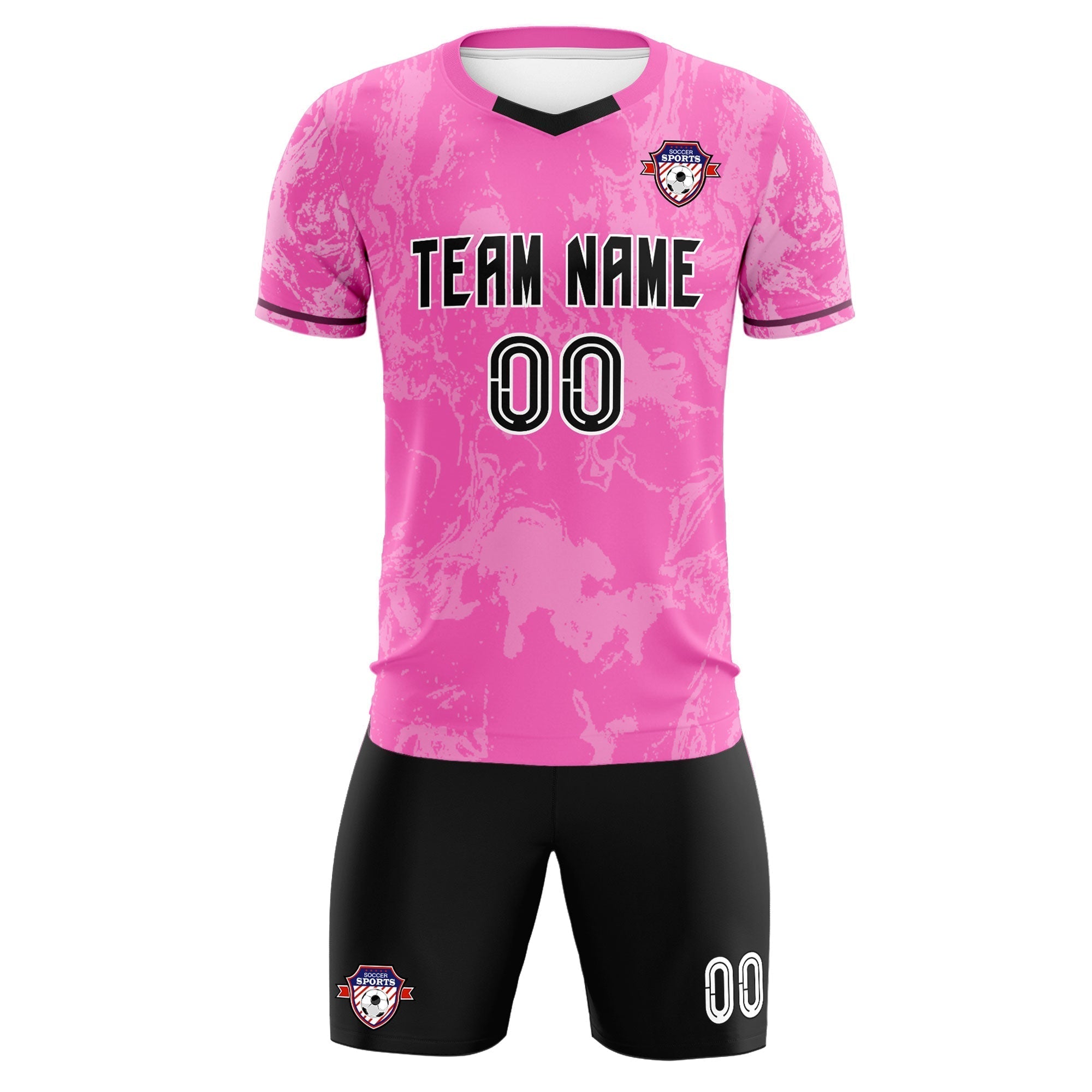 Custom Pink Classic Graffiti Pattern Sportswear Soccer Tops/Sets Jersey