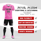 Custom Pink Classic Graffiti Pattern Sportswear Soccer Tops/Sets Jersey