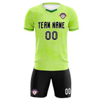 Custom Green Classic Graffiti Pattern Sportswear Soccer Tops/Sets Jersey