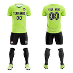 Custom Green Classic Graffiti Pattern Sportswear Soccer Tops/Sets Jersey