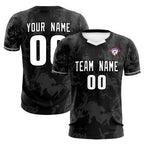 Custom Black Classic Graffiti Pattern Sportswear Soccer Tops/Sets Jersey