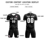 Custom Black Classic Graffiti Pattern Sportswear Soccer Tops/Sets Jersey