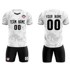 Custom White Classic Graffiti Pattern Sportswear Soccer Tops/Sets Jersey