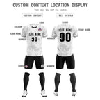 Custom White Classic Graffiti Pattern Sportswear Soccer Tops/Sets Jersey
