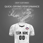 Custom White Classic Graffiti Pattern Sportswear Soccer Tops/Sets Jersey