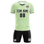 Custom Green Classic Graffiti Pattern Sportswear Soccer Tops/Sets Jersey