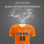 Custom Orange Classic Graffiti Pattern Sportswear Soccer Tops/Sets Jersey
