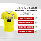 Custom Yellow Classic Graffiti Pattern Sportswear Soccer Tops/Sets Jersey