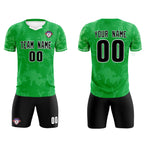 Custom Kelly Green Classic Graffiti Pattern Sportswear Soccer Tops/Sets Jersey