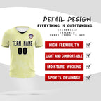 Custom Cream Classic Graffiti Pattern Sportswear Soccer Tops/Sets Jersey
