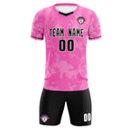 Custom Pink Classic Graffiti Pattern Sportswear Soccer Tops/Sets Jersey