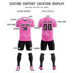 Custom Pink Classic Graffiti Pattern Sportswear Soccer Tops/Sets Jersey