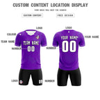 Custom Purple Classic Graffiti Pattern Sportswear Soccer Tops/Sets Jersey