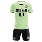Custom Green Classic Graffiti Pattern Sportswear Soccer Tops/Sets Jersey