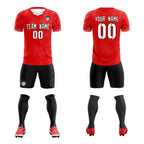 Custom Red Classic Graffiti Pattern Sportswear Soccer Tops/Sets Jersey