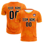 Custom Orange Classic Graffiti Pattern Sportswear Soccer Tops/Sets Jersey
