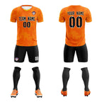 Custom Orange Classic Graffiti Pattern Sportswear Soccer Tops/Sets Jersey