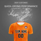 Custom Orange Classic Graffiti Pattern Sportswear Soccer Tops/Sets Jersey