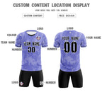Custom Purple Classic Graffiti Pattern Sportswear Soccer Tops/Sets Jersey
