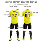 Custom Yellow Classic Graffiti Pattern Sportswear Soccer Tops/Sets Jersey