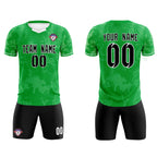 Custom Kelly Green Classic Graffiti Pattern Sportswear Soccer Tops/Sets Jersey