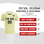Custom Cream Classic Graffiti Pattern Sportswear Soccer Tops/Sets Jersey