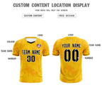 Custom Gold Classic Graffiti Pattern Sportswear Soccer Tops/Sets Jersey