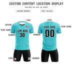 Custom Sky Blue Classic Graffiti Pattern Sportswear Soccer Tops/Sets Jersey