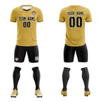 Custom Old Gold Classic Graffiti Pattern Sportswear Soccer Tops/Sets Jersey