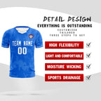 Custom Royal Classic Graffiti Pattern Sportswear Soccer Tops/Sets Jersey