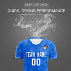 Custom Royal Classic Graffiti Pattern Sportswear Soccer Tops/Sets Jersey