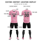 Custom Light Pink Classic Graffiti Pattern Sportswear Soccer Tops/Sets Jersey