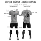 Custom Gray Classic Graffiti Pattern Sportswear Soccer Tops/Sets Jersey