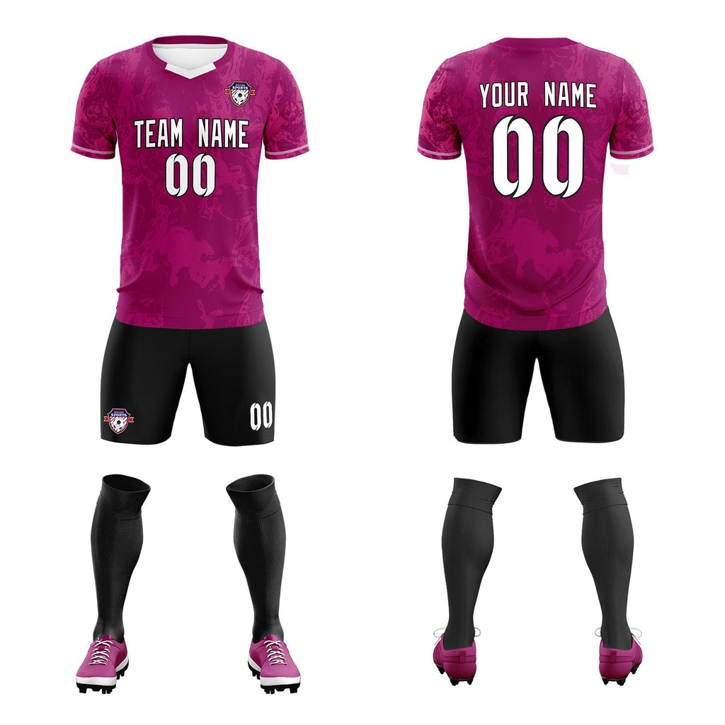 Custom Red Classic Graffiti Pattern Sportswear Soccer Tops/Sets Jersey