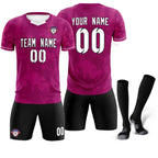Custom Red Classic Graffiti Pattern Sportswear Soccer Tops/Sets Jersey