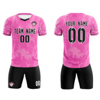 Custom Pink Classic Graffiti Pattern Sportswear Soccer Tops/Sets Jersey