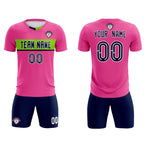 Custom Pink Classic Sports Sets Soccer Shirt Jersey