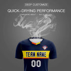 Custom Navy Classic Sports Sets Soccer Shirt Jersey