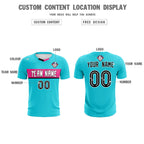 Custom Sky Blue Classic Sports Sets Soccer Shirt Jersey