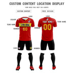 Custom Red Classic Sports Sets Soccer Shirt Jersey