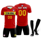 Custom Red Classic Sports Sets Soccer Shirt Jersey