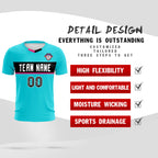 Custom Sky Blue Classic Sports Sets Soccer Shirt Jersey